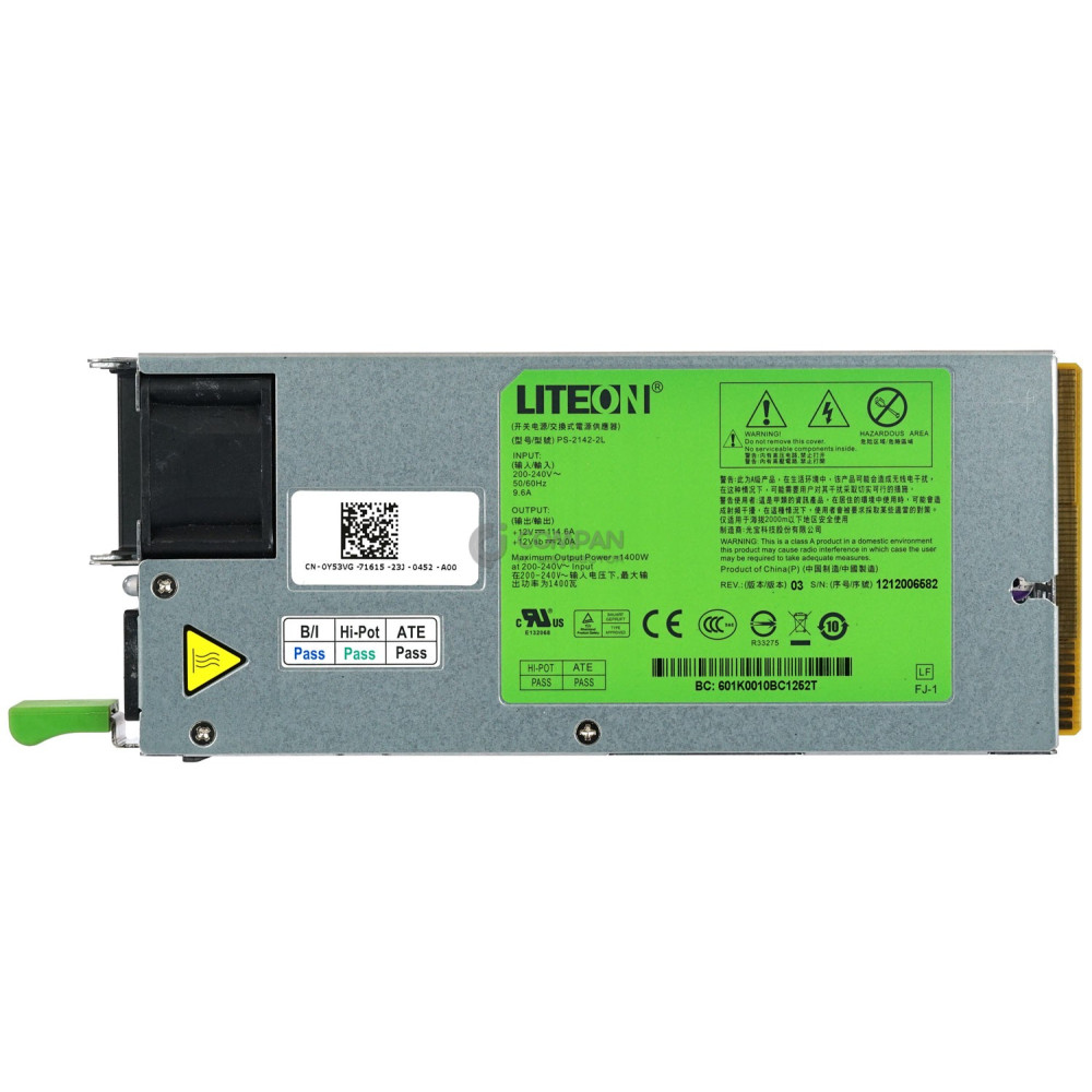 Y53VG DELL 1400W POWER SUPPLY FOR DELL POWEREDGE C6100